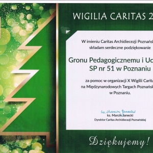podziekowanie Catitas